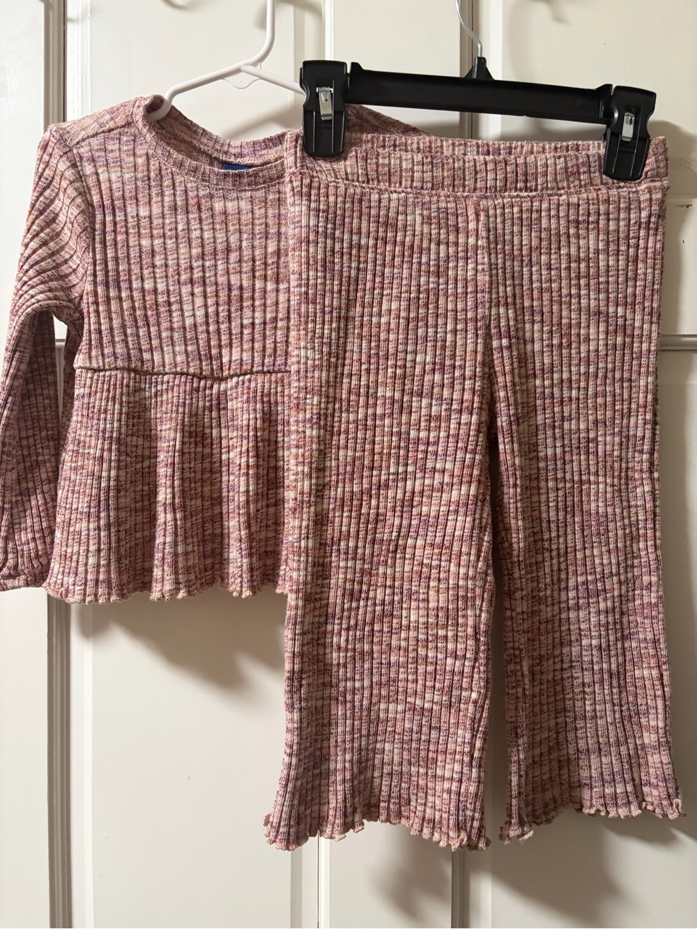 Old Navy Pink Marled Ribbed Kids Matching Set